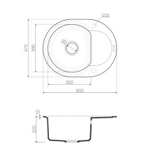 Кухонная мойка бежевый Tetogranit Omoikiri Sakaime 60E-SA