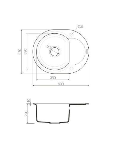 Кухонная мойка белый Tetogranit Omoikiri Sakaime 60E-WH