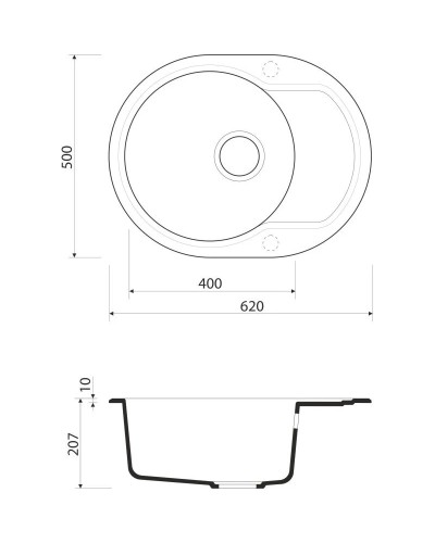 Кухонная мойка марципан Artgranit Omoikiri Manmaru 62-MA
