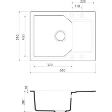 Кухонная мойка карамель Artgranit Omoikiri Yonaka 65-CA
