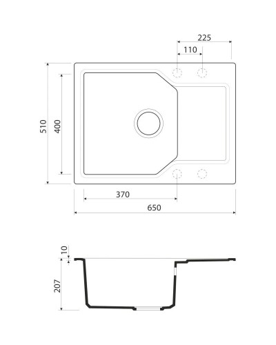 Кухонная мойка ленинградский серый Artgranit Omoikiri Yonaka 65-GR