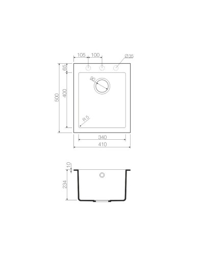 Кухонная мойка ваниль Tetogranit Omoikiri Bosen 41-BE