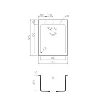 Кухонная мойка темный шоколад Tetogranit Omoikiri Bosen 41-DC