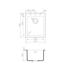 Кухонная мойка эверест Tetogranit Omoikiri Bosen 41-EV