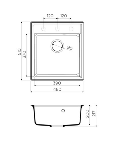 Кухонная мойка ваниль Artgranit Omoikiri Daisen 46-BE