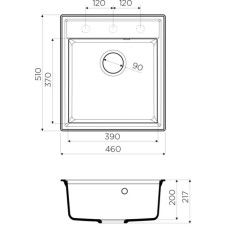 Кухонная мойка темный шоколад Artgranit Omoikiri Daisen 46-DC