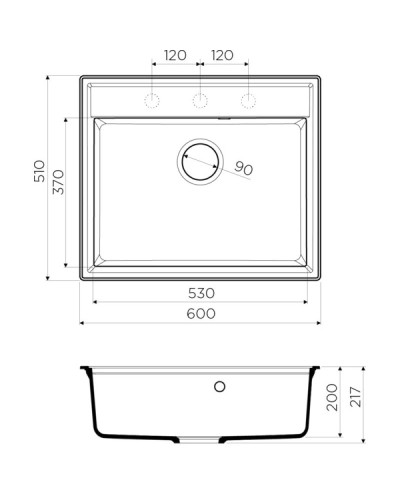 Кухонная мойка ваниль Artgranit Omoikiri Daisen 60-BE