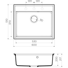 Кухонная мойка карамель Artgranit Omoikiri Daisen 60-CA