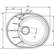 Кухонная мойка серый IDDIS Kitchen G K07G621I87