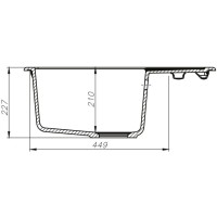 Кухонная мойка шоколад IDDIS Vane G V32C621I87