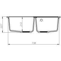 Кухонная мойка серый IDDIS Vane G V22G782I87