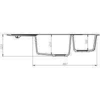 Кухонная мойка серый IDDIS Vane G V27G965I87