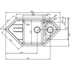 Кухонная мойка серый IDDIS Vane G V27G965I87