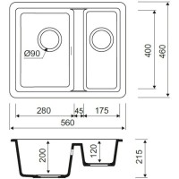 Кухонная мойка песок IDDIS Tanto TU4P565I87