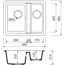 Кухонная мойка песок IDDIS Tanto TU4P565I87