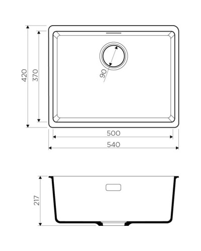 Кухонная мойка карамель Artgranit Omoikiri Kata 54-U-CA