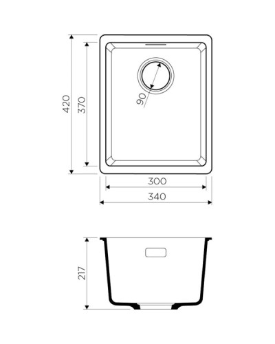 Кухонная мойка темный шоколад Artgranit Omoikiri Kata 34-U-DC
