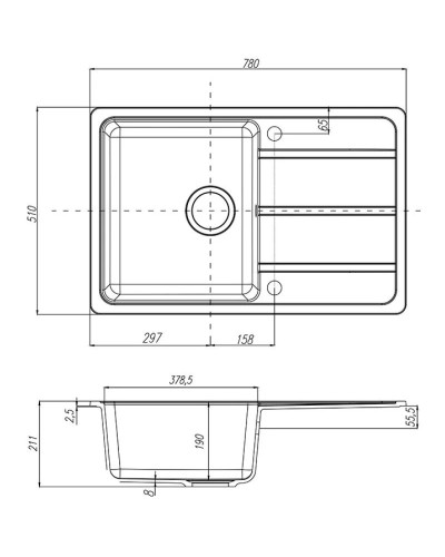Кухонная мойка латте Акватон Аманда 1A712832AD260