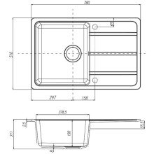 Кухонная мойка серый шелк Акватон Аманда 1A712832AD250