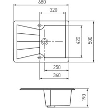 Кухонная мойка кофе Акватон Монца 1A716032MC280
