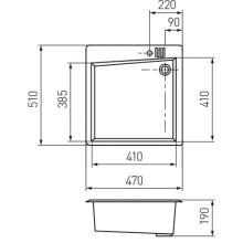 Кухонная мойка кофе Акватон Парма 1A713032PM280