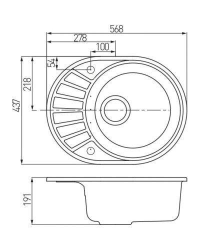 Кухонная мойка кофе Акватон Чезана 1A711232CS280