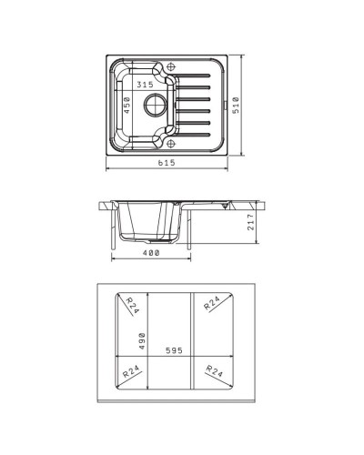 Кухонная мойка Florentina Tais коричневый 20.235.A0615.105
