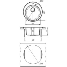 Кухонная мойка Florentina Nikosiya черный 20.135.B0510.102