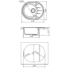 Кухонная мойка Florentina Rodos черный 20.245.B0620.102