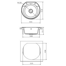 Кухонная мойка Florentina Elba мокко 20.145.C0555.303