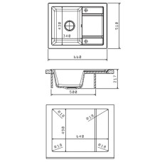 Кухонная мойка Florentina Lipsi антрацит 20.155.C0660.302