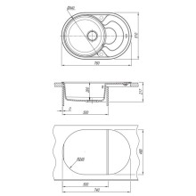 Кухонная мойка Florentina Rodos капучино 20.140.D0760.306