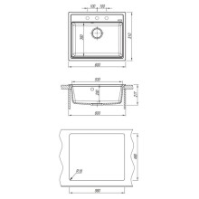 Кухонная мойка Florentina Lipsi антрацит 20.120.D0600.302