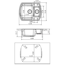 Кухонная мойка Florentina Nire антрацит 20.220.D0630.302