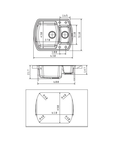 Кухонная мойка Florentina Nire капучино 20.220.D0630.306