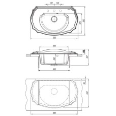 Кухонная мойка Florentina Emiliya капучино 20.340.D0900.306