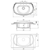 Кухонная мойка Florentina Emiliya черный 20.340.D0900.102