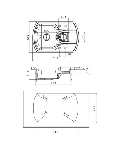 Кухонная мойка Florentina Nire песочный 20.200.D0760.107