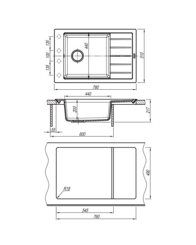 Кухонная мойка Florentina Lipsi шампань 20.275.D0780.202