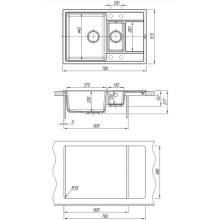 Кухонная мойка Florentina Lipsi антрацит 20.250.D0780.302