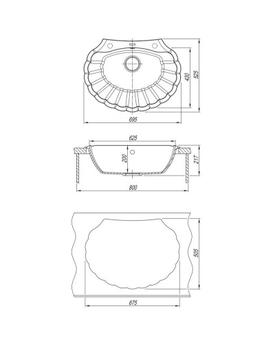 Кухонная мойка Florentina Grebeshok бежевый 20.345.E0695.104