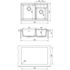 Кухонная мойка Florentina Kassi черный 20.230.E0780.102