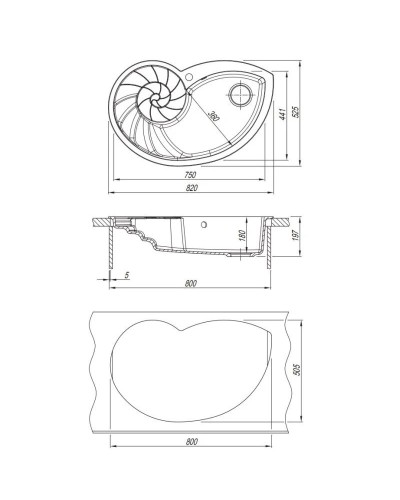 Кухонная мойка Florentina Nautilus бежевый 20.350.E0820.104
