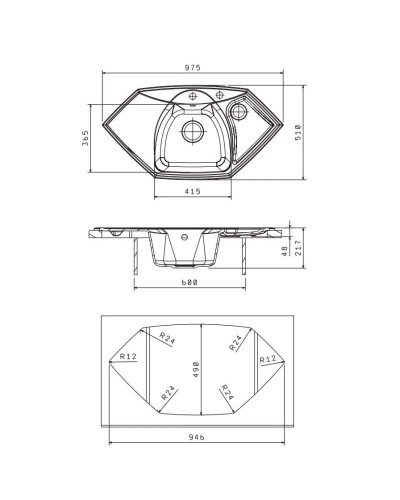 Кухонная мойка Florentina Sardiniya грей 20.150.D0980.305