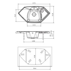 Кухонная мойка Florentina Sardiniya шампань 20.150.D0980.202
