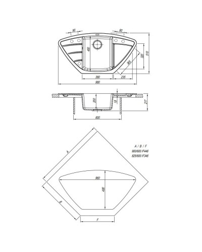 Кухонная мойка Florentina Lipsi бежевый 20.180.D0980.104