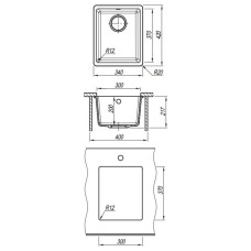 Кухонная мойка Florentina Vega капучино 22.305.A0300.306