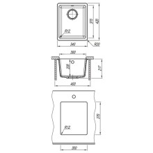 Кухонная мойка Florentina Vega шампань 22.305.A0300.202