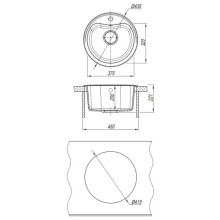 Кухонная мойка Dr.Gans Дора черный 25.015.B0435.407