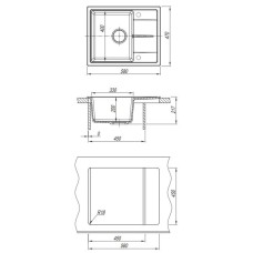 Кухонная мойка Dr.Gans Ника белый 25.070.B0580.401